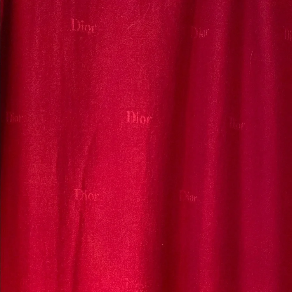 Christian Dior Red Cashmere Scarf Shawl